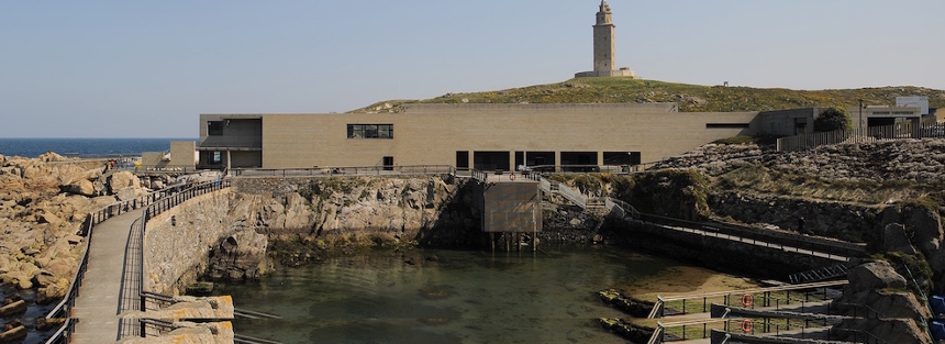Fachada del acuario de La Coruña